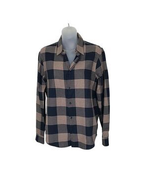 Sandro Paris Men's Plaid 100% Cotton Button Down Shirt Size XS